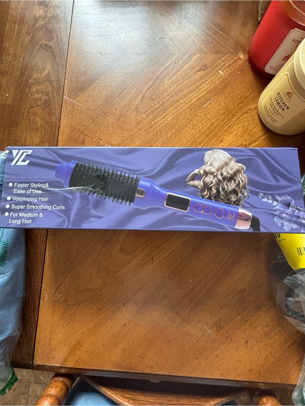 Electric Hot Air Brush Styler in Purple